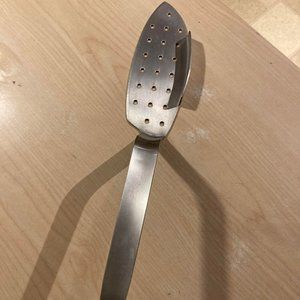 Vintage Stainless Steel Edge Strainer By Piazza Italy